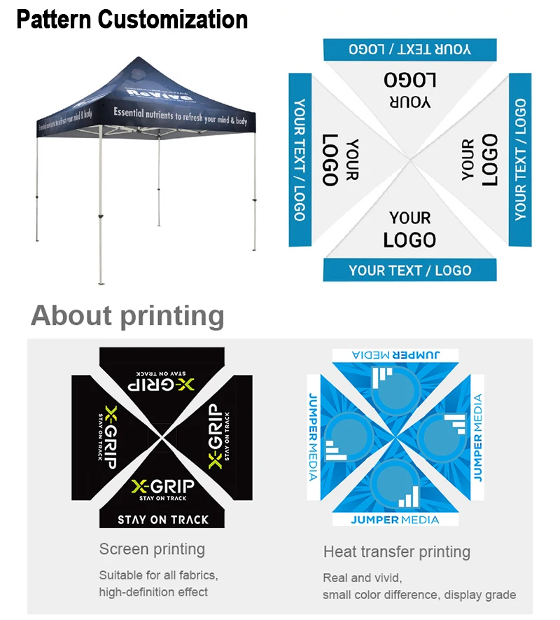 Awning Marquee Gazebo Canopy Trade Show Tent Instant Custom Easy Ez up Event 10x10 3X3 Pop up Folding Pdyear Outdoor
