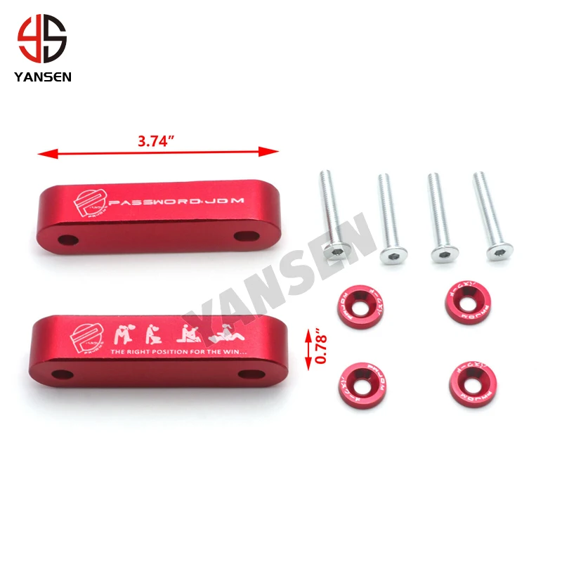 JDMPASSWORD Hood Vent Spacer Riser Kit For Honda Civic EK EF Acura Integra jdm accessories