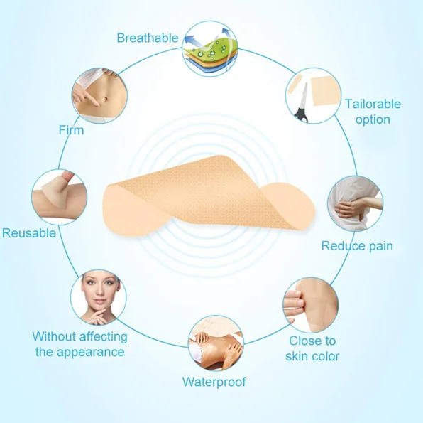 OEM Multi-color Scar Removal Private Label Skin Care Plaster Pink Blue Tape Silicone Scar Sheet