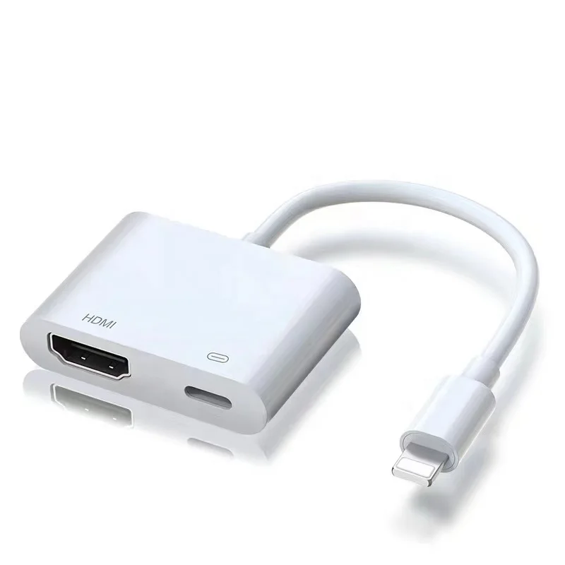 4K Video Av Tv Digital Converter Adapter Cable Digital Audio Av Adapter 2 In 1 Charging Cable For Lighting Adapter