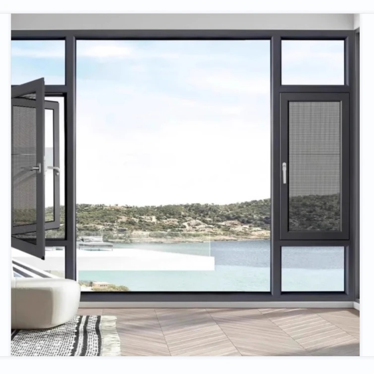 Double Glazed Insulated Glass Casement Windows Thermal Break Aluminum Window