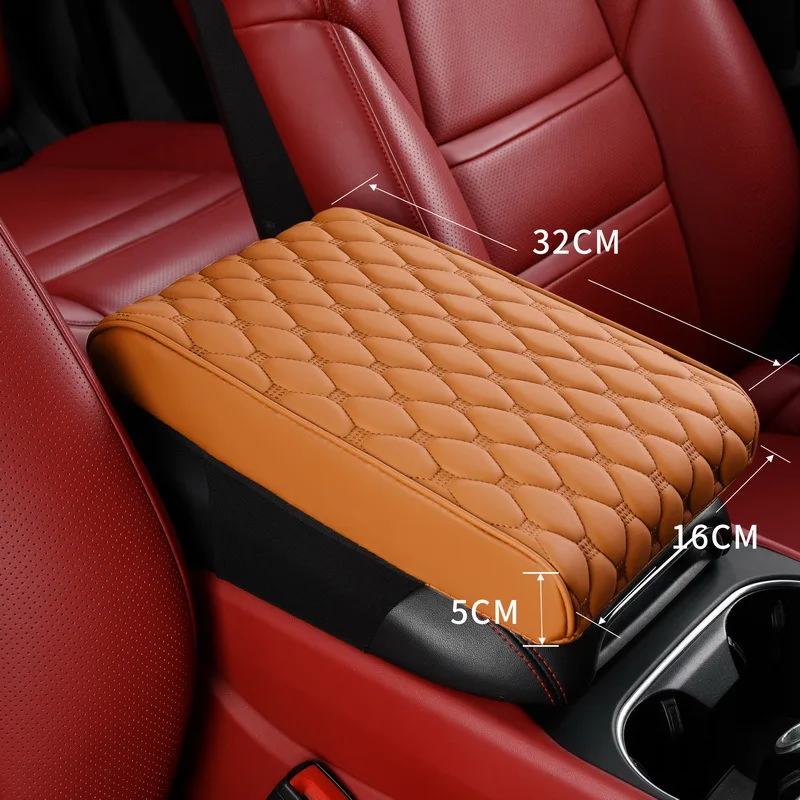 Skin-friendly Car Armrest Cover Artificial Leather Auto Center Console Box Pad Covers Universal Cars Accessories