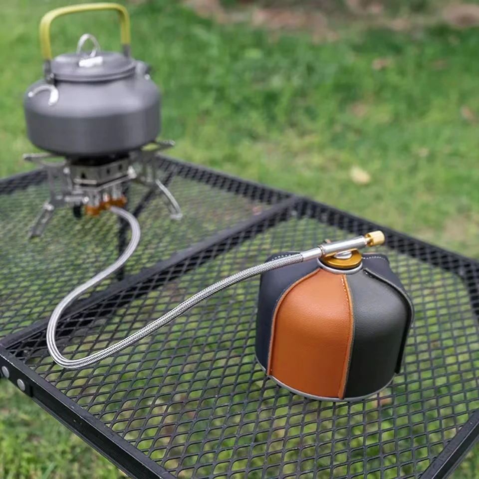 Leather Color Matching Propane Tank Cover Gas Bottle Cover, Waterproof Dustproof Outdoor Gas Stove For Camping Parts