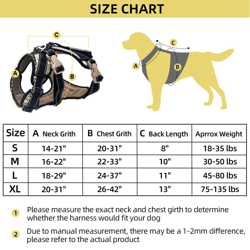 Adjustable Soft Waterproof Reflective Pet Harness Solid Pattern Leather Nylon Rubber Polyester for Big Dogs Pet ID Tag Feature