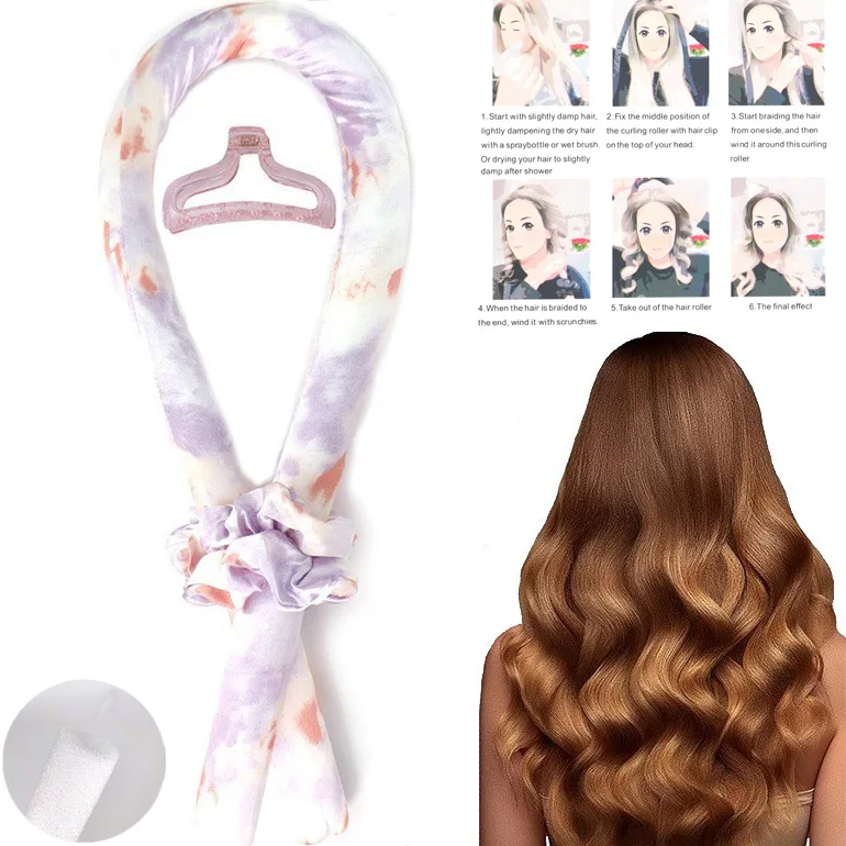 Soft Magic Curling Rod Headband Heatless Hair Curl Silk Curling Ribbon Silk Hair Curlers