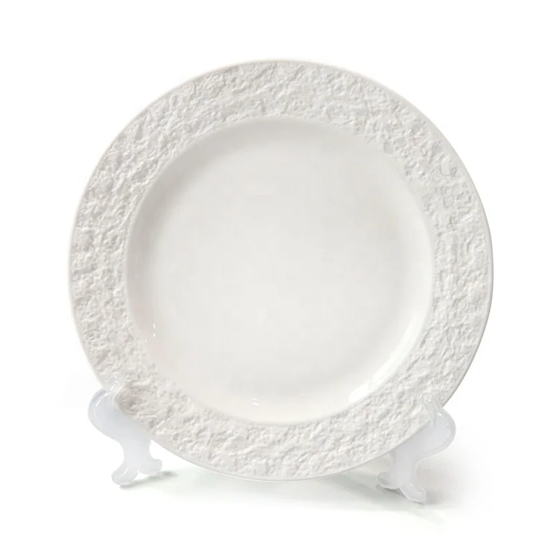 2024 Wholesale hotel banquet dinner plate palace luxury porcelain plate