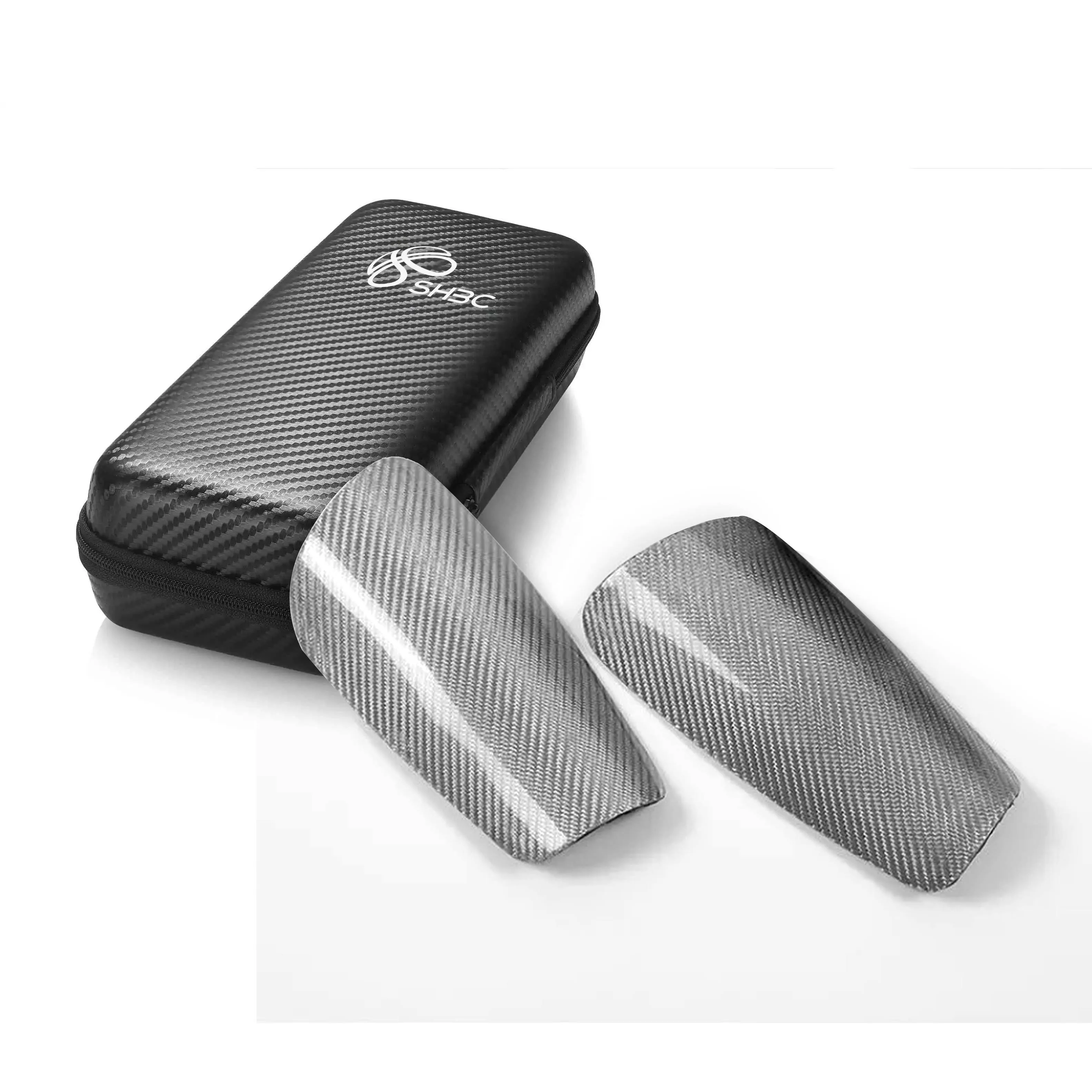 Custom Protector Carbon Fiber EVA Soccer Shin Guard Case Hard Bag