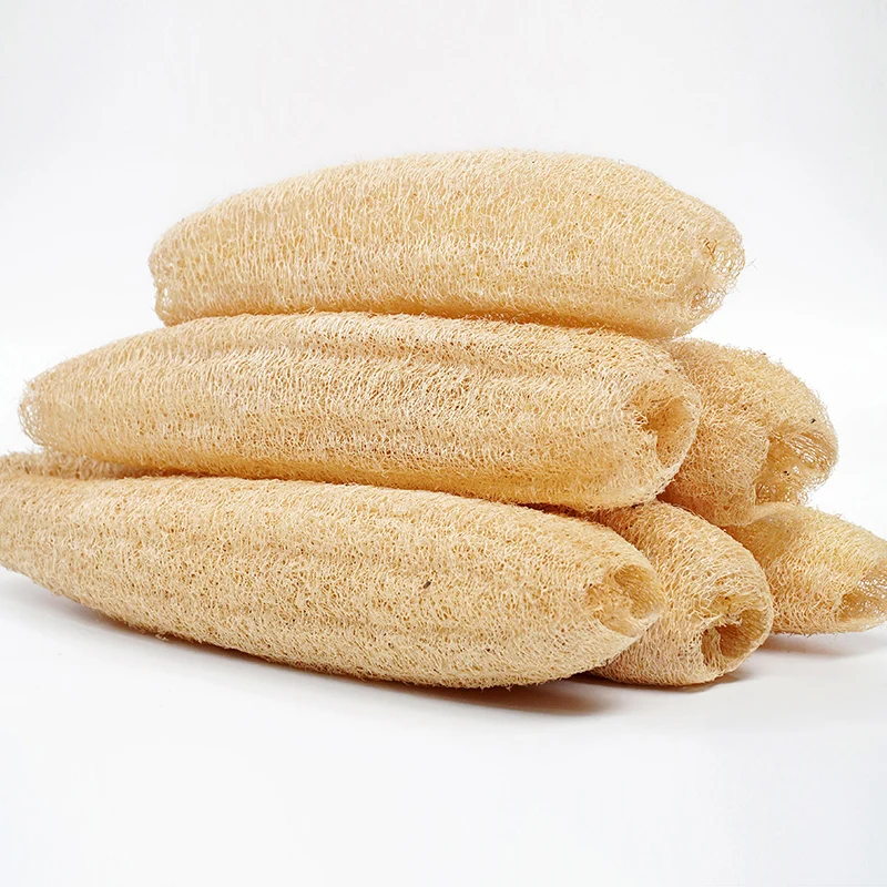 Exfoliating Body Scrubber  Kitchen Vegetable Scrubber Dishwashing Scouring Pad Luffa Bath Shower Sponge Natural Loofah Sponge