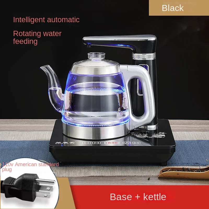 New Arabic custom 1L large capacity double wall vacuum thermos tea coffee pot glass inner plastic hot water kettle with LED lid