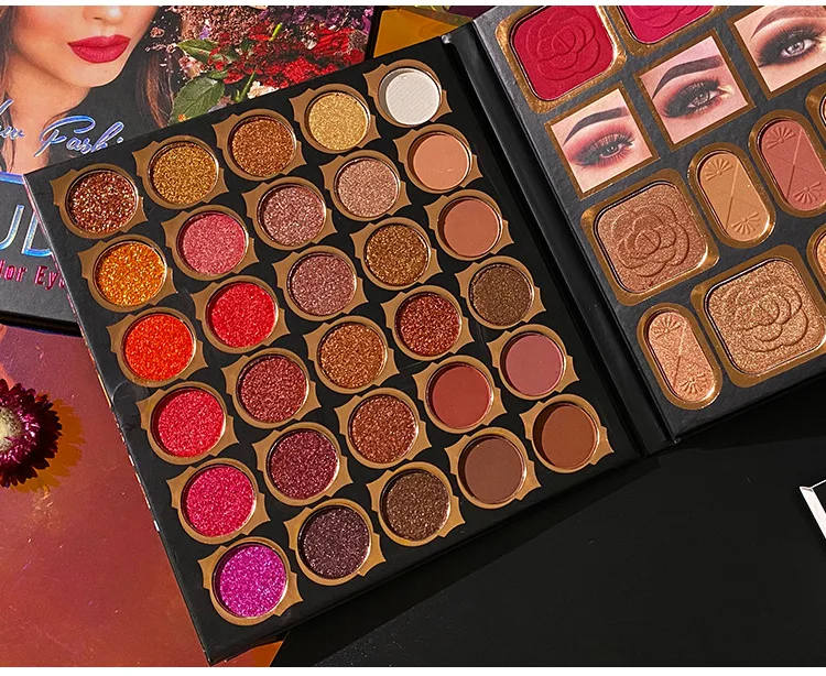 44 Colors Matte Shimmer Metallic Long Lasting Waterproof Eyeshadow Palette Blendable Glitter Make Up Eyeshadow Palette