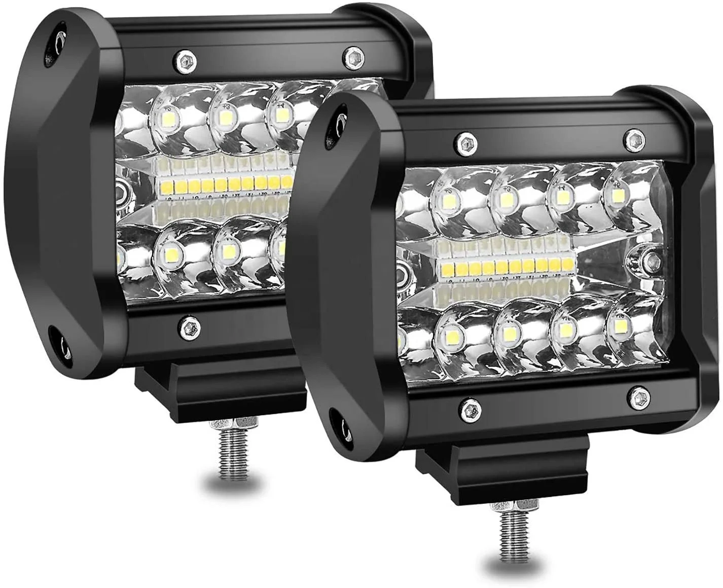 Amazon hot sale 4-Inch LED Light Bar Trip Row Spot Flood Combo Beam 60-Watt led mini light bar for Trucks Jeep