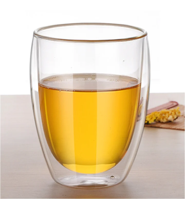
Glass Beer Mugs Double Walled Insulated Drinking Glasses Coffee Mug Borosilicate glass cup 350ml 