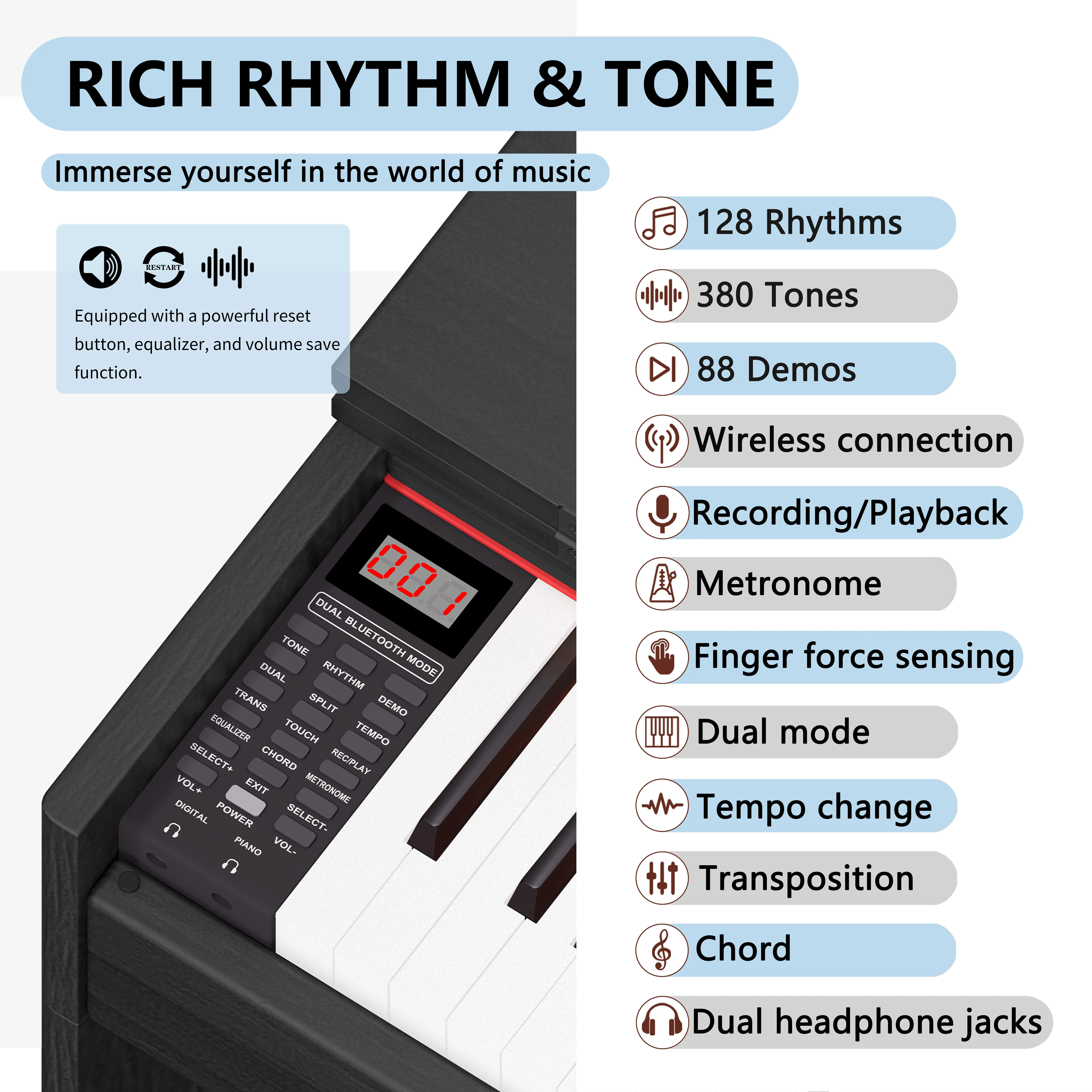 music keyboard instruments piano electronic professionnel piano keyboard digital piano acoustic