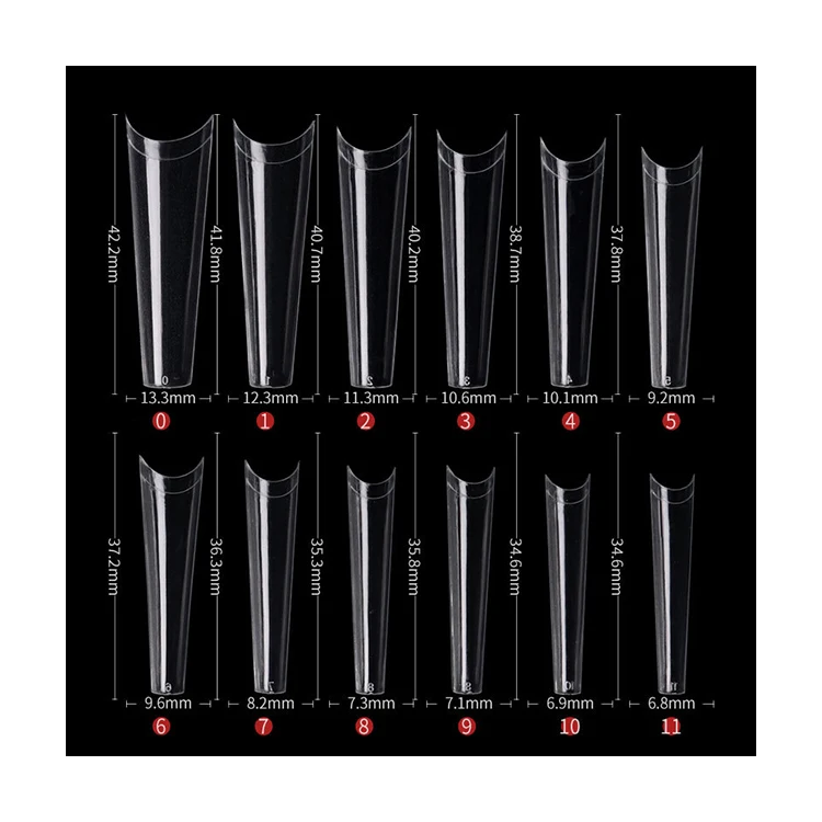 Половина крышка маникюрного салона, накладные ногти гроб французский patckaging дизайн накладные ногти