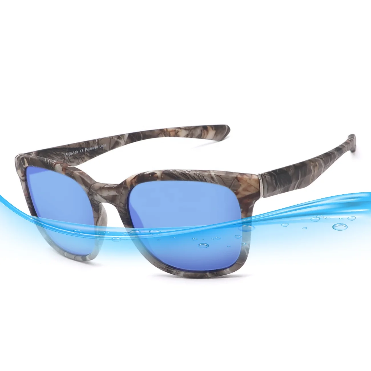High Quality Men Women Floating Sunglasses Camouflage Outdoor Sports Eyewear Blue Mirror Custom Logo Sun Glasses UV400 2022