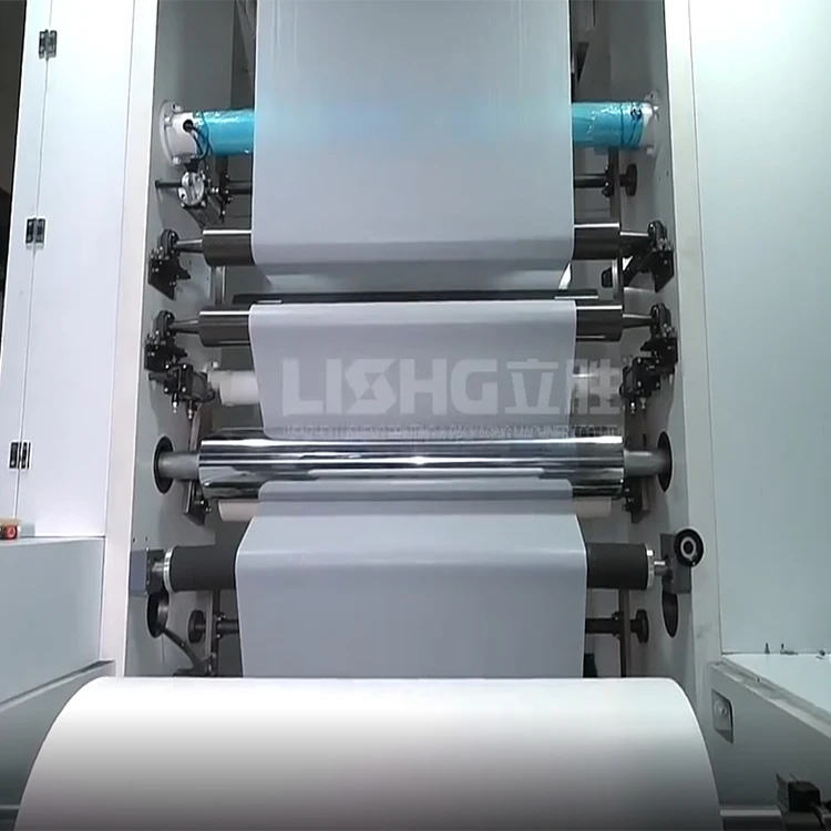 lisheng 8 color bopp film high speed narrow web flexographic printers flexo printing machine