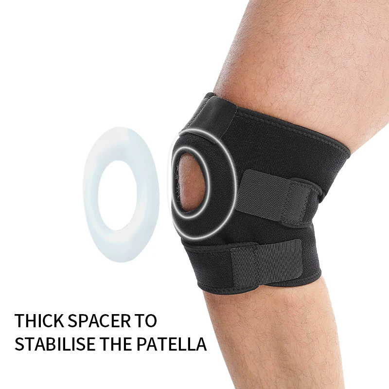 New short knee brace support with EVA pad summer breathable open knee pads