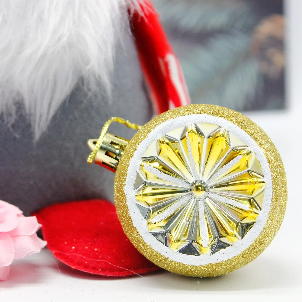 New Arrive Hand-Painted 6cm Christmas Ball Set Decoration Home Special-Shaped Plastic Small Christmas Tree Pendant