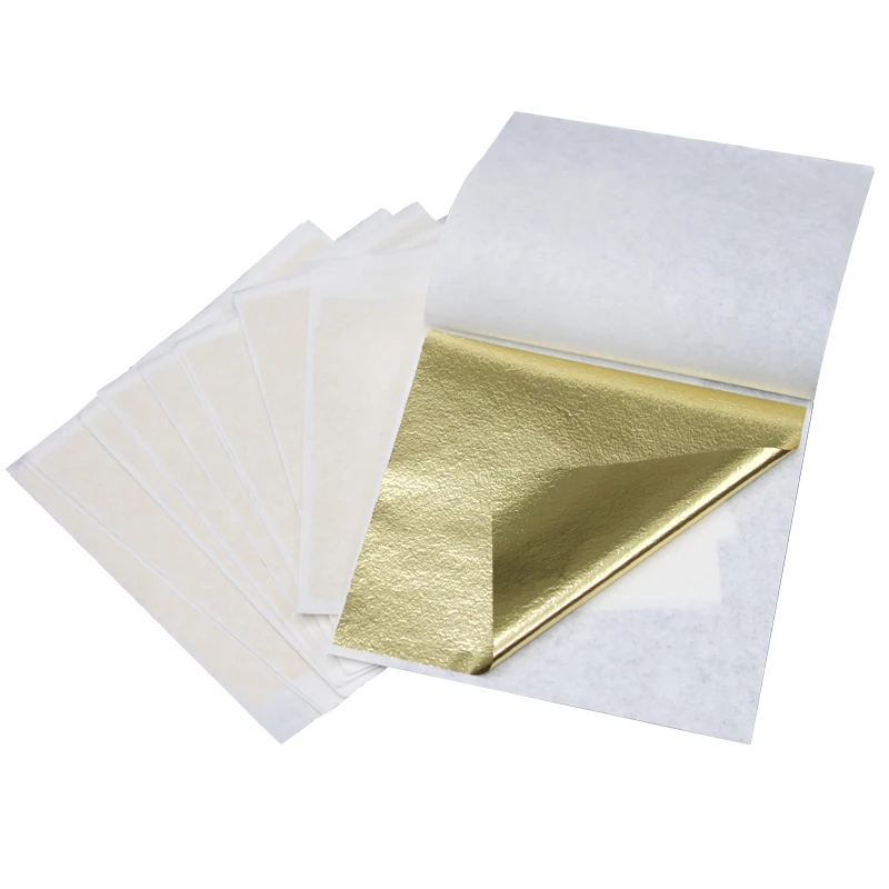 Factory Price Imitation gold leaf metal gilding golden foil paper Taiwan antique copper leaves sheet for furniture decorating