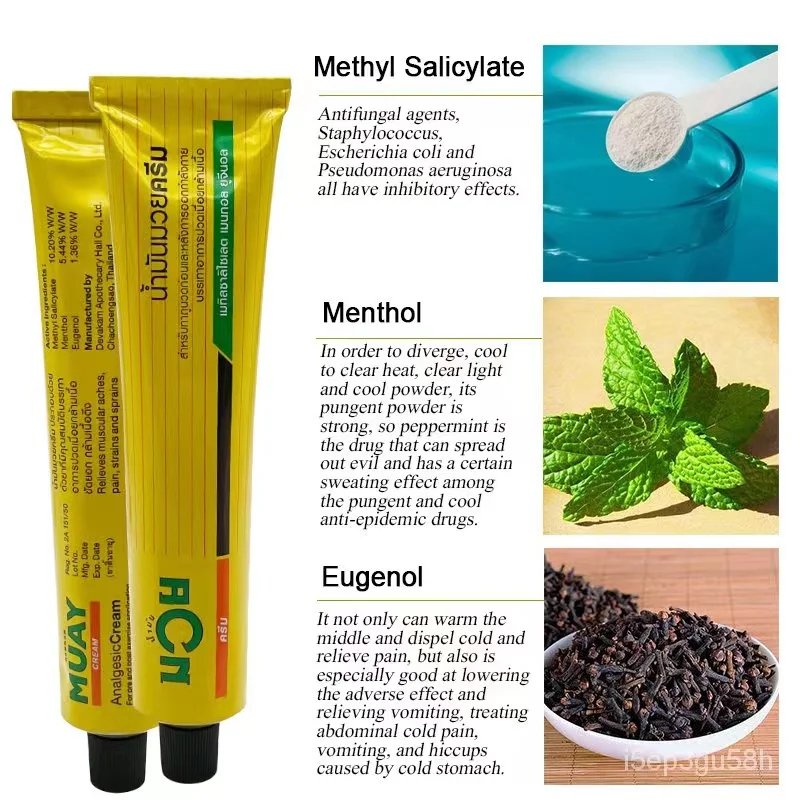 30g Original Thailand Muay Analgesic Balm Medical Pain Relieving Cream Muscle Pain Ointment for Joint Pain Health