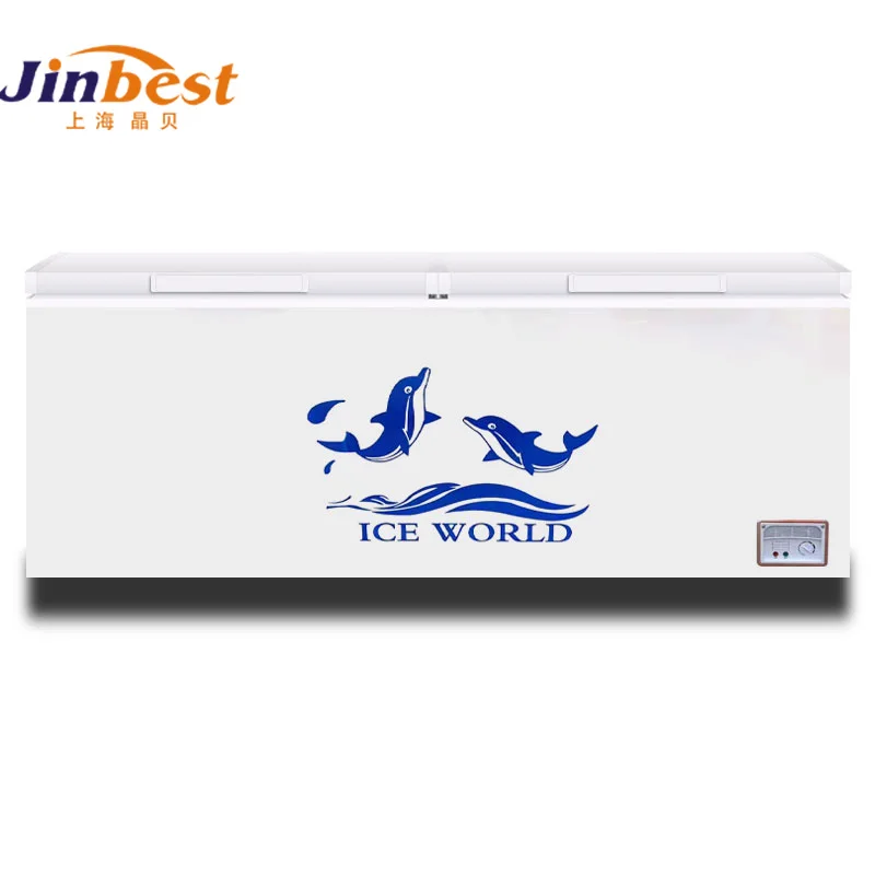 JINBEST Commercial Top Chest Freezer Horizontal Deep Freezer with Removable Basket