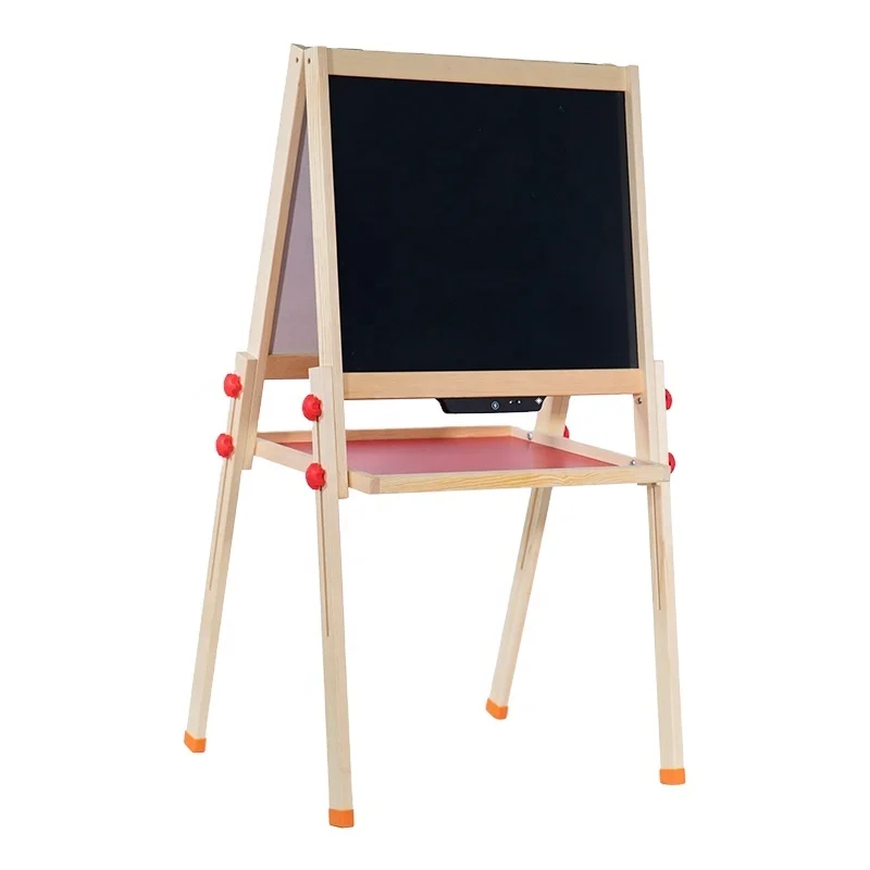 Attractive Price New Type Children Color Large Nature Wood  Kids Easel Board Wood Art Easel