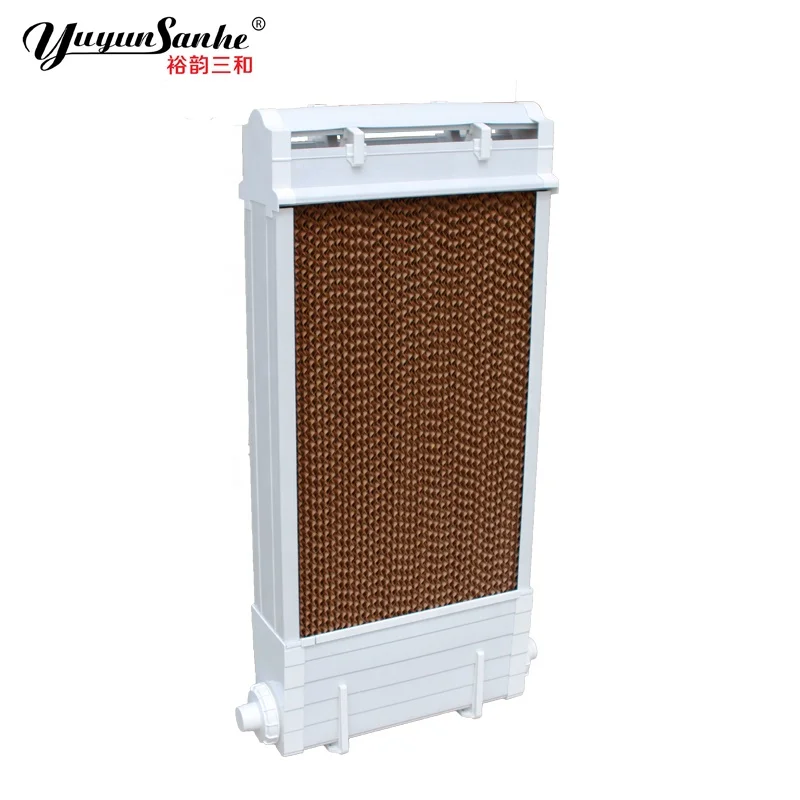 Yuyun Sanhe Evaporative Honeycomb Cooling Pad with PVC Plastic Outer Gutter Frame Wall Mounted for Greenhouse Poultry Pig House