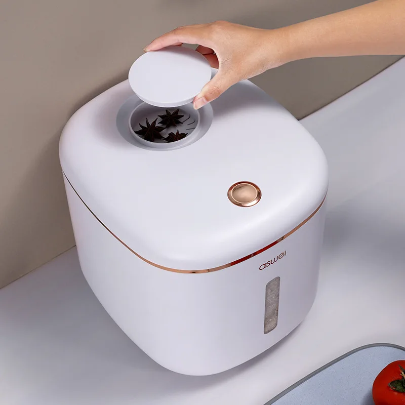 Rice Storage Container with Wheel Moistureproof Airtight Rice Dispenser Plastic Storage Container for Bulk Cereal Pet Food