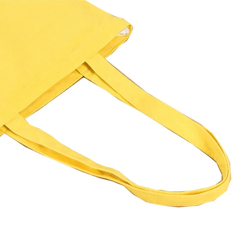 Wholesale Heavy Duty Reusable Colourful Black White Red Green Yellow Blue Cotton Canvas Calico Cotton Tote Bag