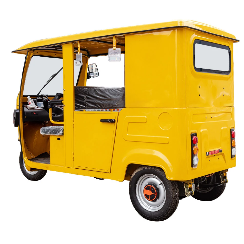 Electric passenger tricycle tuk-tuk passenger with canopy fully enclosed 800w 1000w 1500w trechargeable electric tricycle