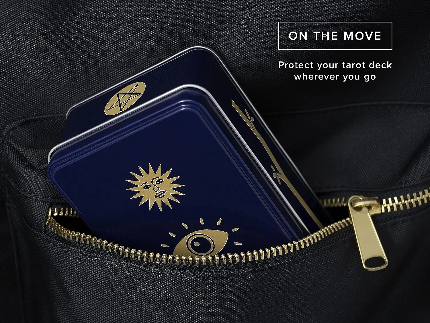 Customised card storage packaging tin case container empty rectangle tarot cards metal luxury tin box