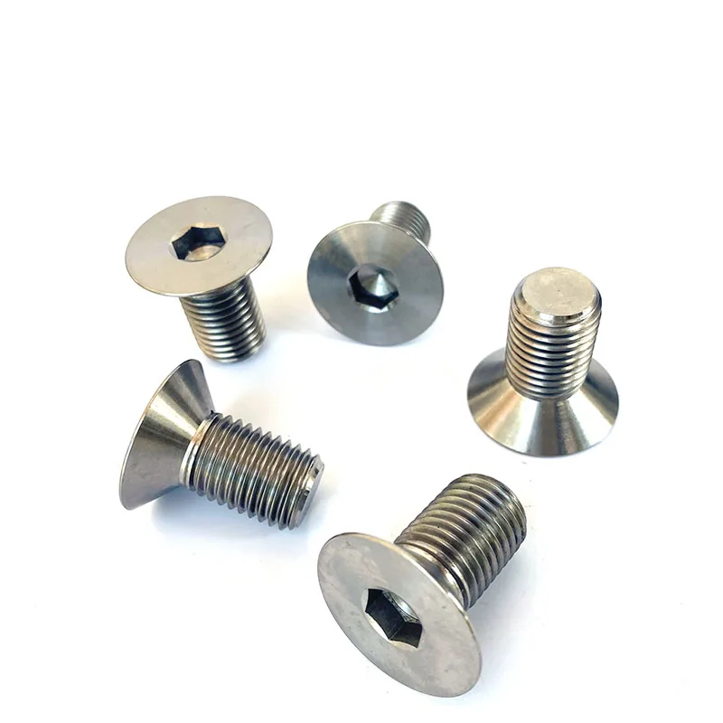 Machining bolts DIN 7991 M8 titanium bolts Flat Head Countersunk titanium screws Fastener by PYTITANS
