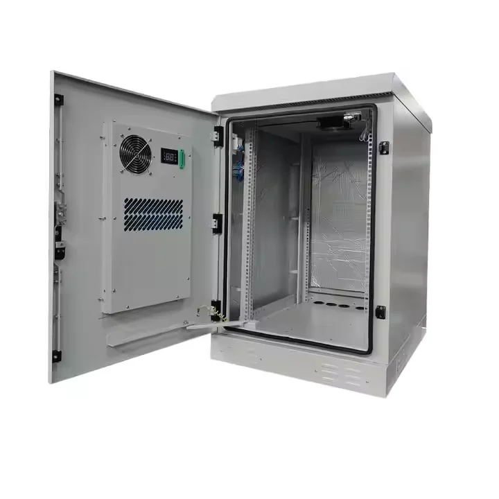 Custom 12U 15U 18U 22U Outdoor Waterproof power supply equipment cabinet with air condition cooling telecom battery cabinet