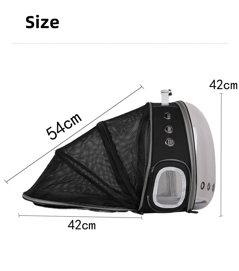 expandable transparent bubble space capsule pet carrier shoulder bag carrier plastic bag