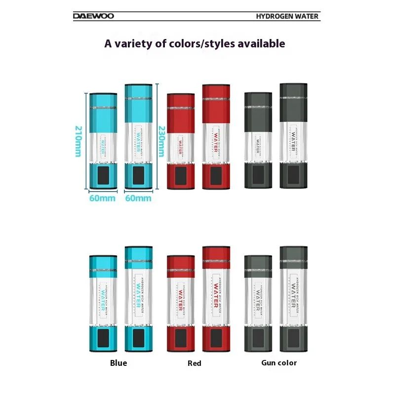 New Alkaline USB Hydrogen Bottle Rich Hydrogen Cup Produced using DuPont proton membrane materials