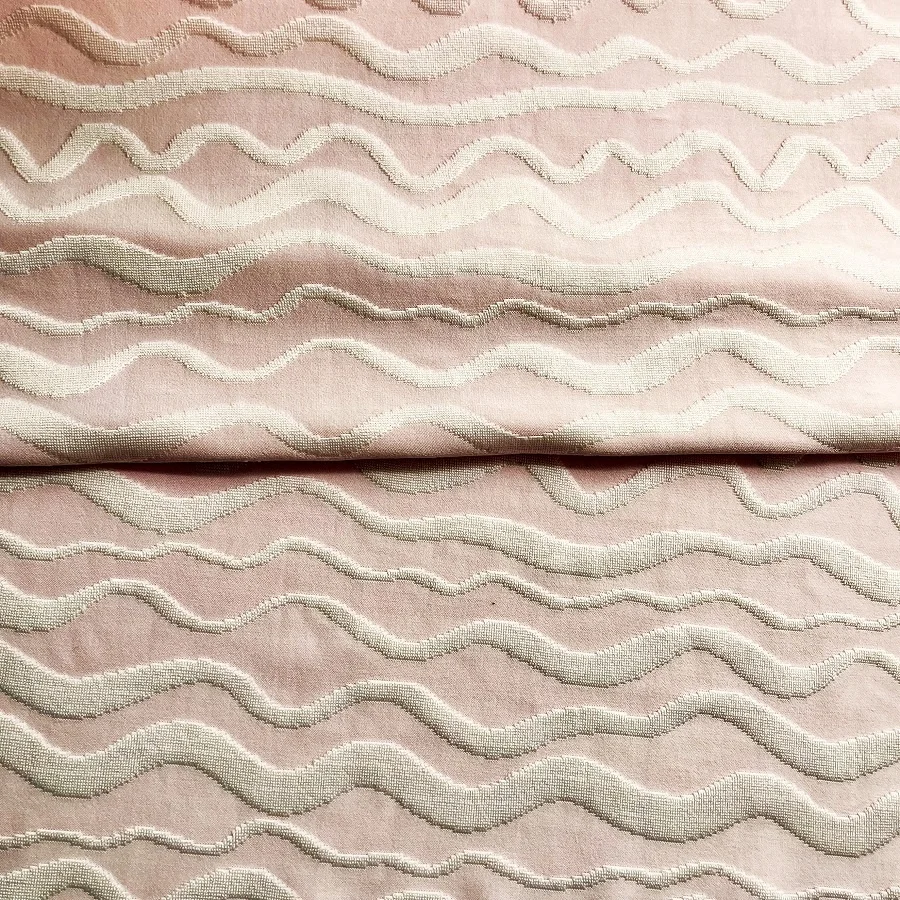 XA3289-TR recycled textured knitted wave stripe custom swimwear bikini fabric wholesale eco-friendly elastic 4 way stretched