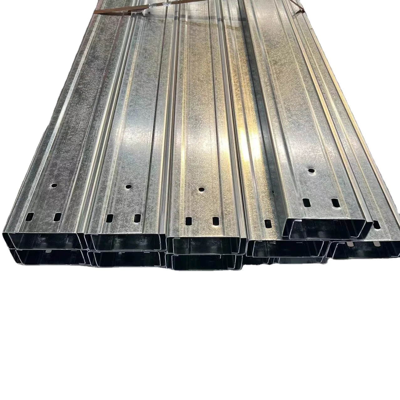 C steel perforated channel Metal Building standard sizes GI galvanized Steel C Purline C Channel