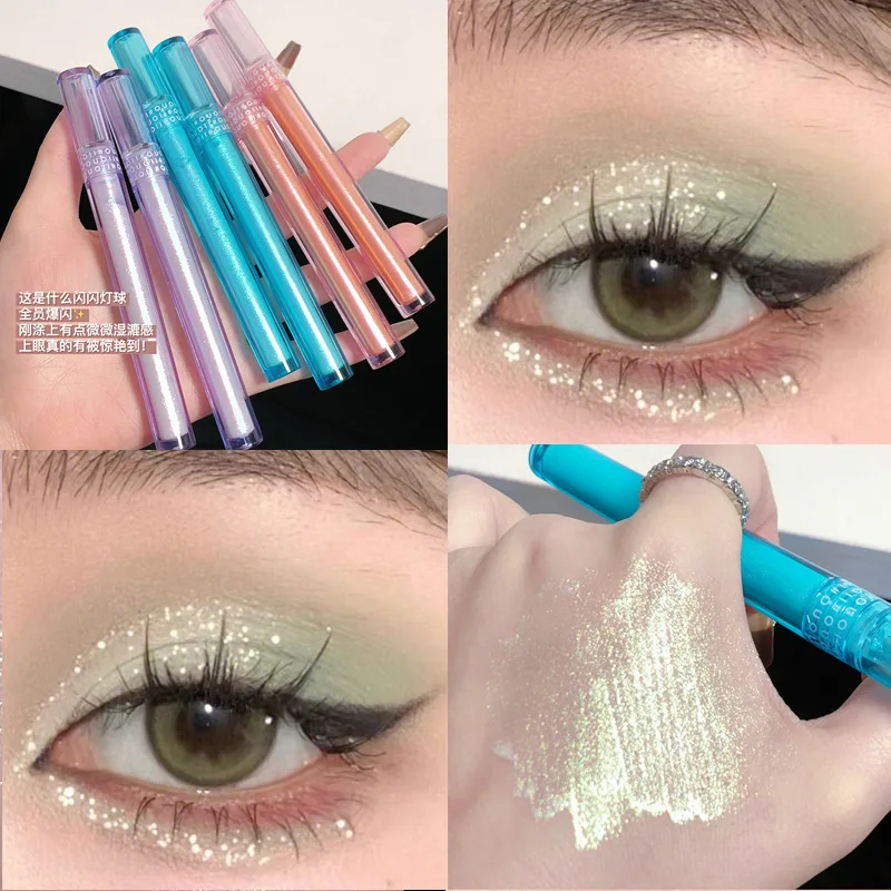 Wholesale Cosmetic Shiny Glow Chameleon Liquid Eye Shadow Metallic Glitter Shimmer Gold High Pigment Eyeshadow