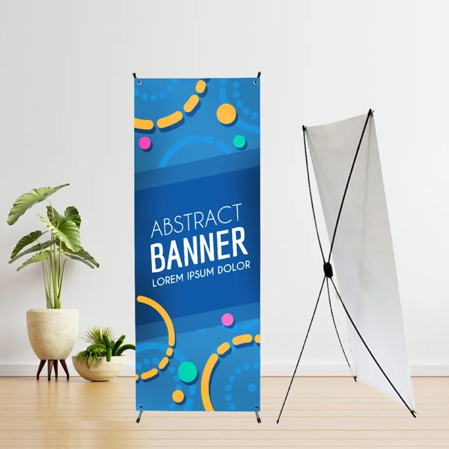 Economical Black X Banner Stand Display Korean Style Roll-up Stand for Indoor/Outdoor Advertising Sea/Air X Stand