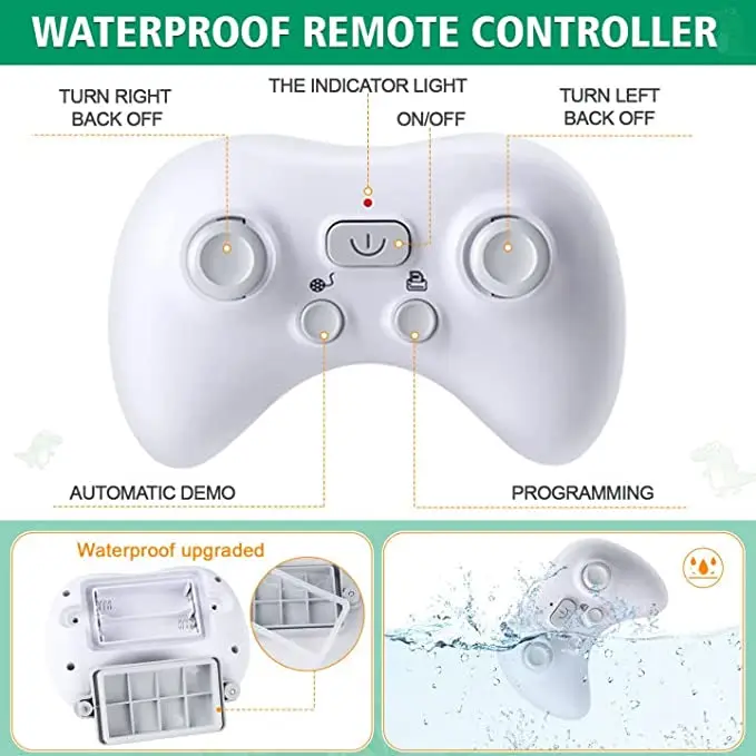 Chachi Toys Pool Bathtub 2.4Gz Realistic RC Remote Control Swimming Crocodile Swimming Toy for Kids 6 Years Old