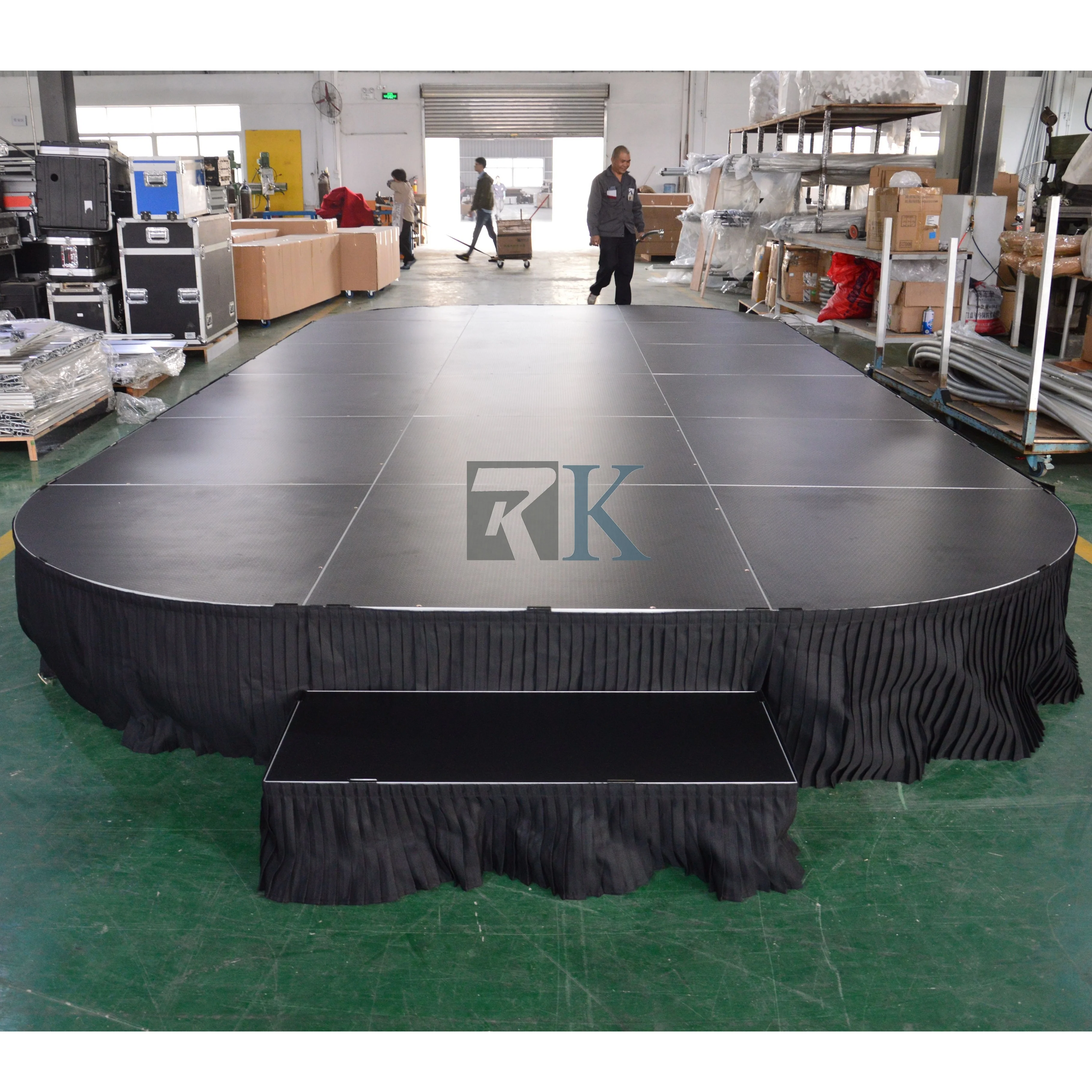 Assembly mobile stage with event concert stage platform