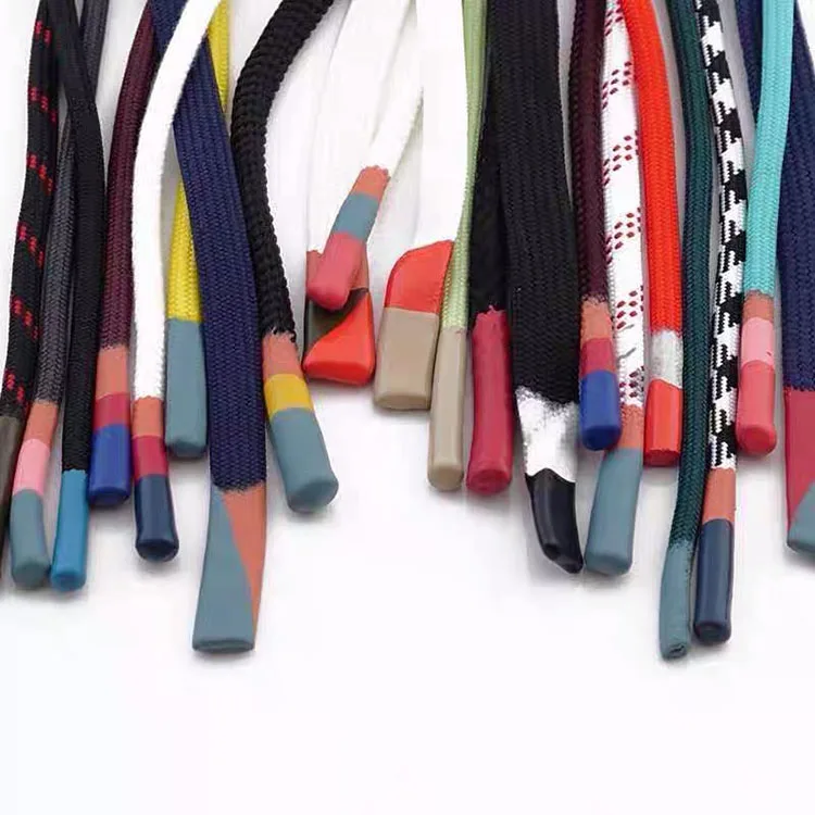 Силиконовые погружные концы, шнур из полиэстера для одежды, худи, тренировок, штанов