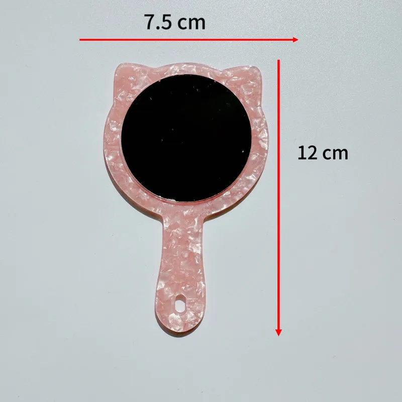 Wholesale Cellulose acetate Flower cute pocket mirror mini makeup Eco-friendly Flower Makeup Mirror