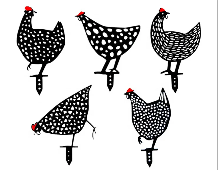 Garden Statues Chicken Yard Art Backyard Lawn Stakes Plastic Duck Garden Hen Yard Decor The Outdoor Decor For Garden