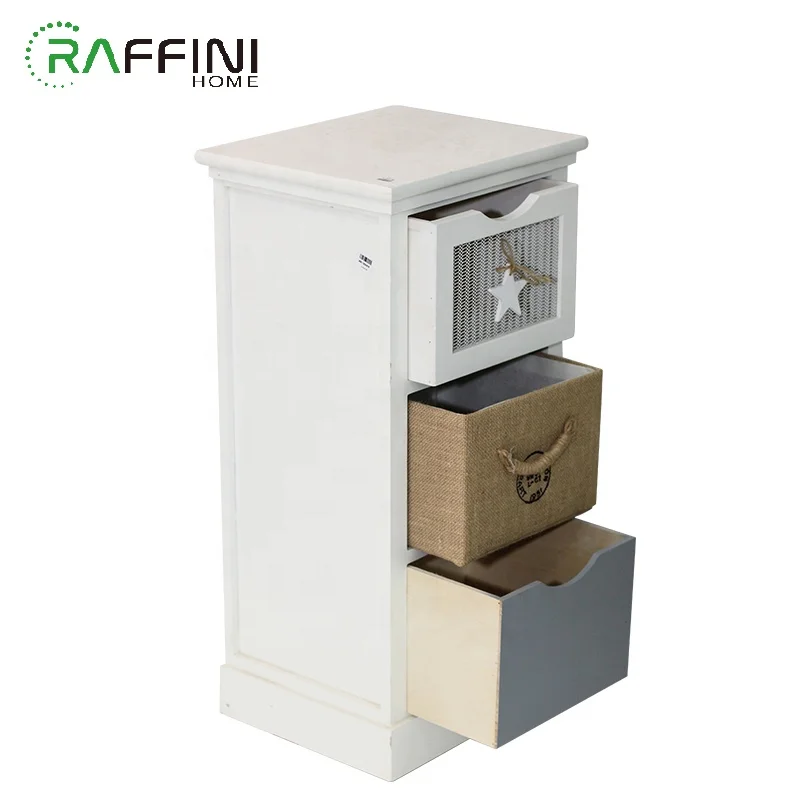 3 Drawers Cupboard Bedroom Bedside Cabinet Storage Organizer Living Room Fashion OEM Factory Custom Small Cupboards Wooden