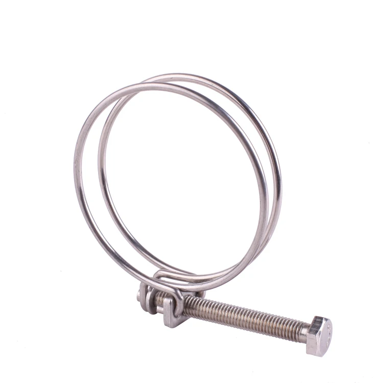 Fastener Hardware, Double Wire Hose Clips High Strength  for Hose Chemical Industry