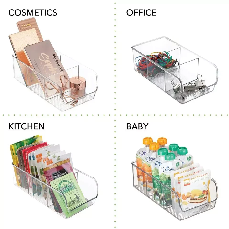 Plastic Kitchen Food Storage Organizer Bin Holds Spice Pouches Dressing Chocolate Tea Sugar Packets