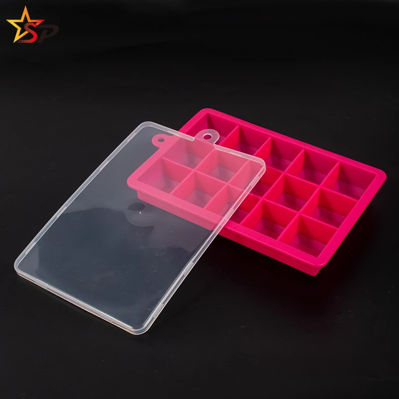 
Approved Custom Food Grade Cream Mould Silicone Ice Cube 15 Cavity Tray Silicone Ice Mold 