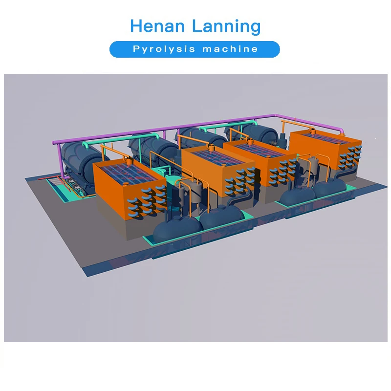 waste tire recycling line to oil waste rubber to oil pyrolysis equipment