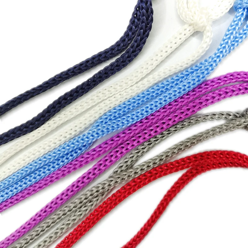 Wholesale Light Viscose Ice Rope 3mm Braided Nylon Rope for Knitting Handmade Bag Cushion Basket Hollow Rope